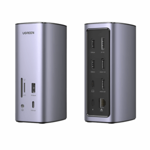 UGREEN USB-C to 2*USB 3.0 + 1*USB3.2 + 1*USB-C3.2 + 2*HDMI + 1*DP + RJ45 Gigabit + SD&TF + 3.5mm + PD Port Dock