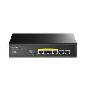 Cudy 6-Port Fast Ethernet 10/100M Unmanaged PoE+ Switch 60W with 4 PoE Ports - Desktop