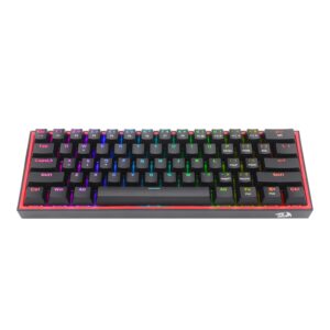 REDRAGON FIZZ Wired Mechanical Keyboard RGB 61Key Design - Black