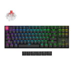 Keychron K8X ANSI Full Size 87 Key  80% Red Switch RGB Backlight Hot-Swap keychron super switch BT/wired Normal Profile  Keyboard
