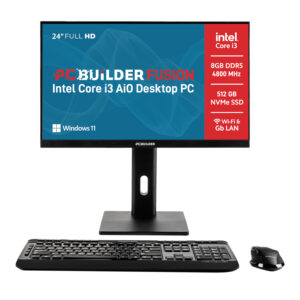 PCBuilder Fusion AIO 24" i3 12th Gen 8G DDR5 480G Win11 Home