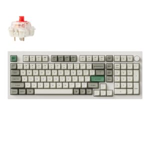 Keychron Q5 Max 96% Full Assembled Knob Red Switch Hot-Swap Gateron Jupiter RGB Wireless Keyboard - White